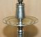 Large Pewter Candleholder Table Lamp, Italy 6