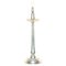 Large Pewter Candleholder Table Lamp, Italy 1