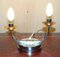 Art Deco Copper & Chrome Table Lamps, 1920s, Set of 2, Image 4