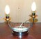 Lampade da tavolo Art Déco in rame e metallo cromato, anni '20, set di 2, Immagine 4
