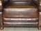 Vintage Brown Leather Club Armchair 9