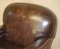 Vintage Brown Leather Club Armchair, Image 4