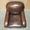 Vintage Brown Leather Club Armchair 14