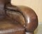 Vintage Brown Leather Club Armchair 8