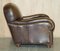 Vintage Brown Leather Club Armchair 16
