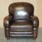 Vintage Brown Leather Club Armchair 2