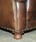 Vintage Brown Leather Club Armchair, Image 11