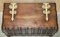 Vintage Hand Carved Hardwood Trunk or Chest with Ornate d Brass Fittings 8