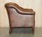 Brown Leather Chesterfield Armchair from George Smith 15