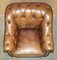 Brown Leather Chesterfield Armchair from George Smith 13