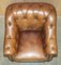 Brown Leather Chesterfield Armchair from George Smith, Image 13