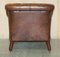 Brown Leather Chesterfield Armchair from George Smith 16