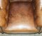 Brauner Chesterfield Ledersessel von George Smith 14