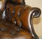 Butacas Chesterfield de cuero marrón, años 20. Juego de 2, Imagen 14