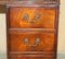 Vintage Oxblood Leather Twin Pedestal Partner Desk with Gold Leaf Embossed Top 9