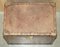 Vintage Hand Dyed Aged Brown Leather Steamer Coffee Table 8