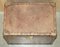 Vintage Hand Dyed Aged Brown Leather Steamer Coffee Table, Image 8