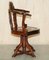 Chinese Republic Hardwood with Marble Inset Panel Captains Chair, 1900s, Image 18