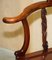 Chinese Republic Hardwood with Marble Inset Panel Captains Chair, 1900s 8