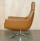 Brown Leather Jill Armchair & Ottoman by Bob Anderson, Set of 2, Image 16