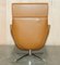 Brown Leather Jill Armchair & Ottoman by Bob Anderson, Set of 2 15