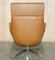 Brown Leather Jill Armchair & Ottoman by Bob Anderson, Set of 2, Image 15