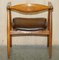 Brown Leather Ch 35 Armchair attributed to Hans J. Wegner, 1960s 16