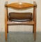 Brown Leather Ch 35 Armchair attributed to Hans J. Wegner, 1960s, Image 16