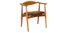 Poltrona Ch 35 in pelle marrone attribuita a Hans J. Wegner, anni '60, Immagine 1