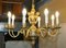 Antique French Rococo Gold Gilt Brass Eight-Branch Cherub Chandelier, 1900s, Image 3