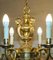 Antique French Rococo Gold Gilt Brass Eight-Branch Cherub Chandelier, 1900s, Image 4