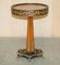 Vintage French Burr Walnut & Gilt Brass Round Occasional Table 2