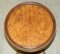 Vintage French Burr Walnut & Gilt Brass Round Occasional Table, Image 11