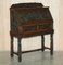 Antique Chinese Hand Carved Bureau Writing Desk & Armchair, 1940s, Set of 2 3