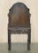 Antique Chinese Hand Carved Bureau Writing Desk & Armchair, 1940s, Set of 2, Image 20