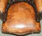 Brown Leather William IV Hardwood Chesterfield Captains Armchair, 1830s 17