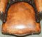 Brown Leather William IV Hardwood Chesterfield Captains Armchair, 1830s, Image 17