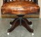 Brown Leather William IV Hardwood Chesterfield Captains Armchair, 1830s, Image 9