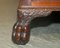 Lions Hairy Paw Feet Brown Leather Pedestal Desk with Braham Locks 9