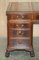 Lions Hairy Paw Feet Brown Leather Pedestal Desk with Braham Locks 5
