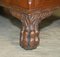 Lions Hairy Paw Feet Brown Leather Pedestal Desk with Braham Locks 10