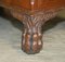 Lions Hairy Paw Feet Brown Leather Pedestal Desk with Braham Locks, Image 10