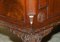 Lions Hairy Paw Feet Brown Leather Pedestal Desk with Braham Locks 12