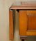 Vintage Oxblood Leather Extending Side Table with Gold Leaf Inlay 5