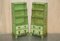 Regency Hand Painted Sheraton Waterfall Bookcases, 1810s, Set of 2 1