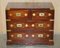 Hardwood & Brass Inlaid Campaign Chest of Drawers, 1920s, Image 3