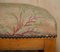 Biedermeier Swedish Walnut Dressing Table Stool with Embroidered Top, 1880s, Image 6