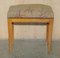 Biedermeier Swedish Walnut Dressing Table Stool with Embroidered Top, 1880s, Image 2