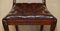 Sillas de comedor Chesterfield vintage de madera maciza de cuero. Juego de 6, Imagen 10