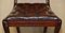 Vintage Chesterfield Hardwood Oxbood Leather Dining Chairs, Set of 6, Image 10